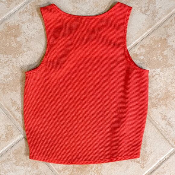Poetry Orange Textured Knit Studded Crop Top, EUC, Size Small - Picture 3 of 6
